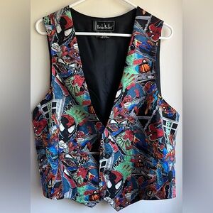 EUC Nicole Miller Multicolor Graphic Vest